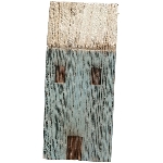 Haus LaMer, natur/blau, Holz, 5,5x4,5x13 cm