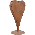 HerzVase Tôle, rusty, Metall, 17x12x36 cm