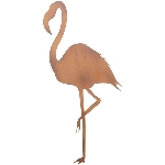 GartenStecker Flamingo Tôle, rusty, Metall, 37x0,1x100 cm