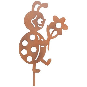 GartenStecker MarienKäfer Tôle, rusty, Metall, 21x0,1x45 cm