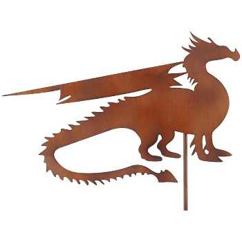 GartenStecker Drache Tôle, rusty, Metall, 45x0,1x92,5 cm