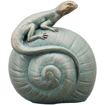 Schnecke mit Eidechse Hilda, Polyresin, 18,2x12,7x20,4 cm