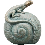Schnecke mit Eidechse Hilda, Polyresin, 18,2x12,7x20,4 cm