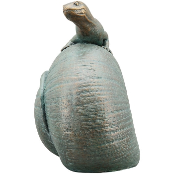 Schnecke mit Eidechse Hilda, Polyresin, 18,2x12,7x20,4 cm