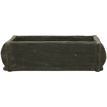 Kasten Antiquité, schwarz, Holz, 32x14x9 cm