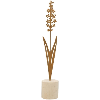 Blume Tôle, Metall/Holz, 5,8x5,8x34 cm