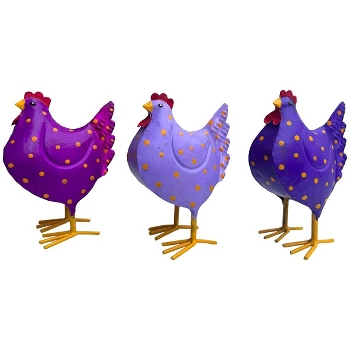 Huhn Kanu, Metall, 17x10x21 cm