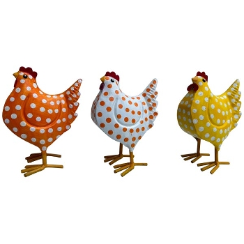 Huhn Kanu, Metall, 15x8x16 cm
