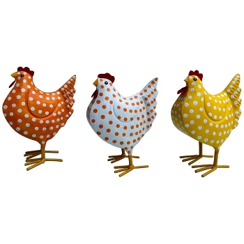 Huhn Kanu, Metall, 17x10x21 cm