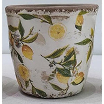 Topf Citron, Keramik, 14,5x14,5x13,5 cm