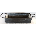 Kisten Bloom, schwarz, Holz, 40x12x9 cm
