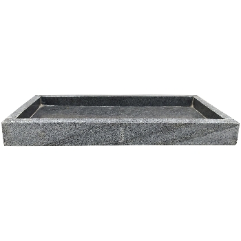 Tablett Dalle, schwarz, Marmor, 25x25x4 cm