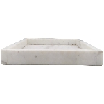 Tablett Dalle, weiß, Marmor, 30x30x4 cm