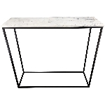 Tisch Marmor, schwarz, Marmor/Metall, 90x30x80 cm
