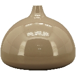 Vase EnameL, grau, Metall, 18x18x15,5 cm