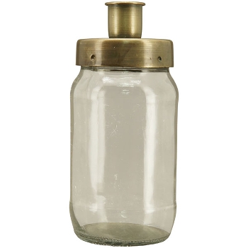 KerzenHalter Doré, gold, Glas/Metall, 6,5x6x15,5 cm