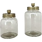 KerzenHalter Doré, gold, Glas/Metall, 8x12x18 cm