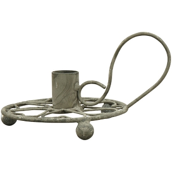 KerzenHalter Junker, zink Metall, 9x8x5 cm