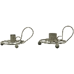 KerzenHalter Junker, zink Metall, 9x8x5 cm