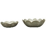 SchalenSet/2 Junker, Metall, 20,5x20,5x6 cm, 26x26x8 cm