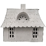 HausWindLicht ClairBlanc, weiß, Metall, 23x14x22 cm