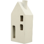 HausWindLicht ClairBlanc, weiß, Holz, 10x6x21 cm