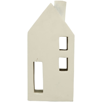 HausWindLicht ClairBlanc, weiß, Holz, 10x6x21 cm