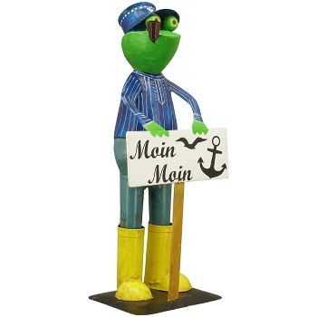 Frosch Kanu, Metall, 20x18x46 cm