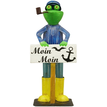 Frosch Kanu, Metall, 20x18x46 cm