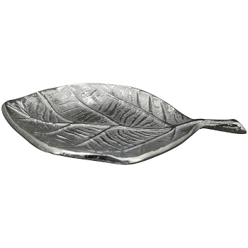 BlattTablett GROS, silber, Alu, 23x17x2,5 cm
