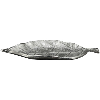 BlattTablett GROS, silber, Alu, 21x8x2 cm