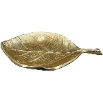 Blätter Teller Aurum, gold, Alu, 23x17x2,5 cm