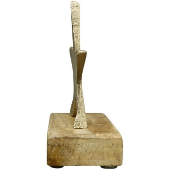 Stern Aurum, gold, Alu/Holz, 10x5x10 cm