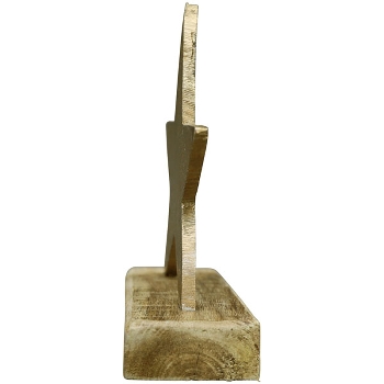 Stern Aurum, gold, Alu/Holz, 15x5x15 cm