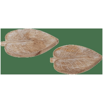 BlätterTablett Dost, Holz, 30,5x19x2,5 cm