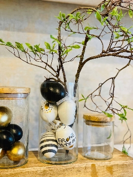 VorratsDose Verrerie, klar/klar, Glas/Holz, 10x10x29 cm