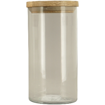 VorratsDose Verrerie, klar/klar, Glas/Holz, 10x10x29 cm