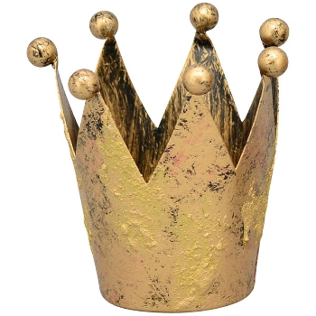 Krone AZA, gold, Metall, 8x8x8 cm