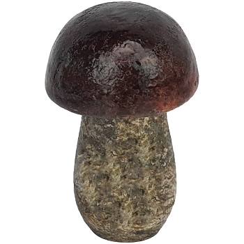 Pilz Vitreous, grau/gelb/grün/rot, Glas, 5x5x8 cm