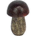 Pilz Vitreous, grau/gelb/grün/rot, Glas, 5x5x8 cm