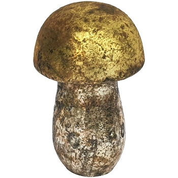 Pilz Vitreous, grau/gelb/grün/rot, Glas, 5x5x8 cm