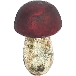 Pilz Vitreous, grau/gelb/grün/rot, Glas, 5x5x8 cm