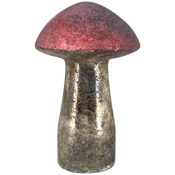Pilz Vitreous, rot, Glas, 6,5x6,5x10 cm
