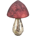 Pilz Vitreous, rot, Glas, 9x9x12 cm