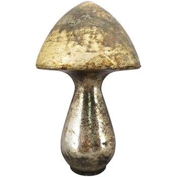 Pilz Vitreous, gelb, Glas, 9x9x12 cm