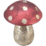 Pilz Vitreous, rot, Glas, 6,5x6,5x10 cm