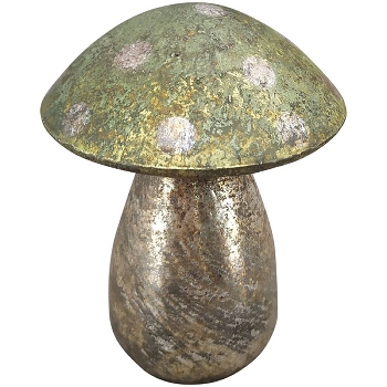 Pilz Vitreous, grün, Glas, 6,5x6,5x10 cm