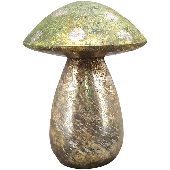 Pilz Vitreous, grün, Glas, 6,5x6,5x10 cm