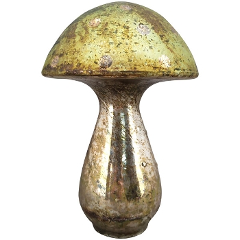Pilz Vitreous, grün, Glas, 9x9x12 cm