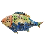 Fisch Kanu, Metall, 93x16x39 cm